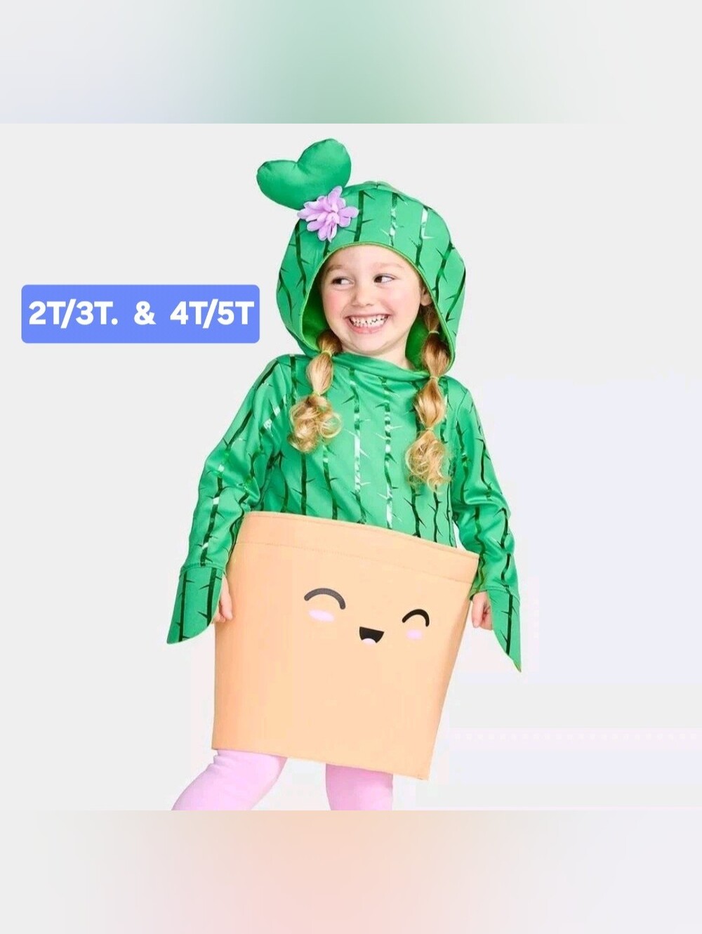 Toddler Girls Boys Hyde & Eek Boutique POTTED CACTUS Costume Sz 2T/3T & 4T/5T